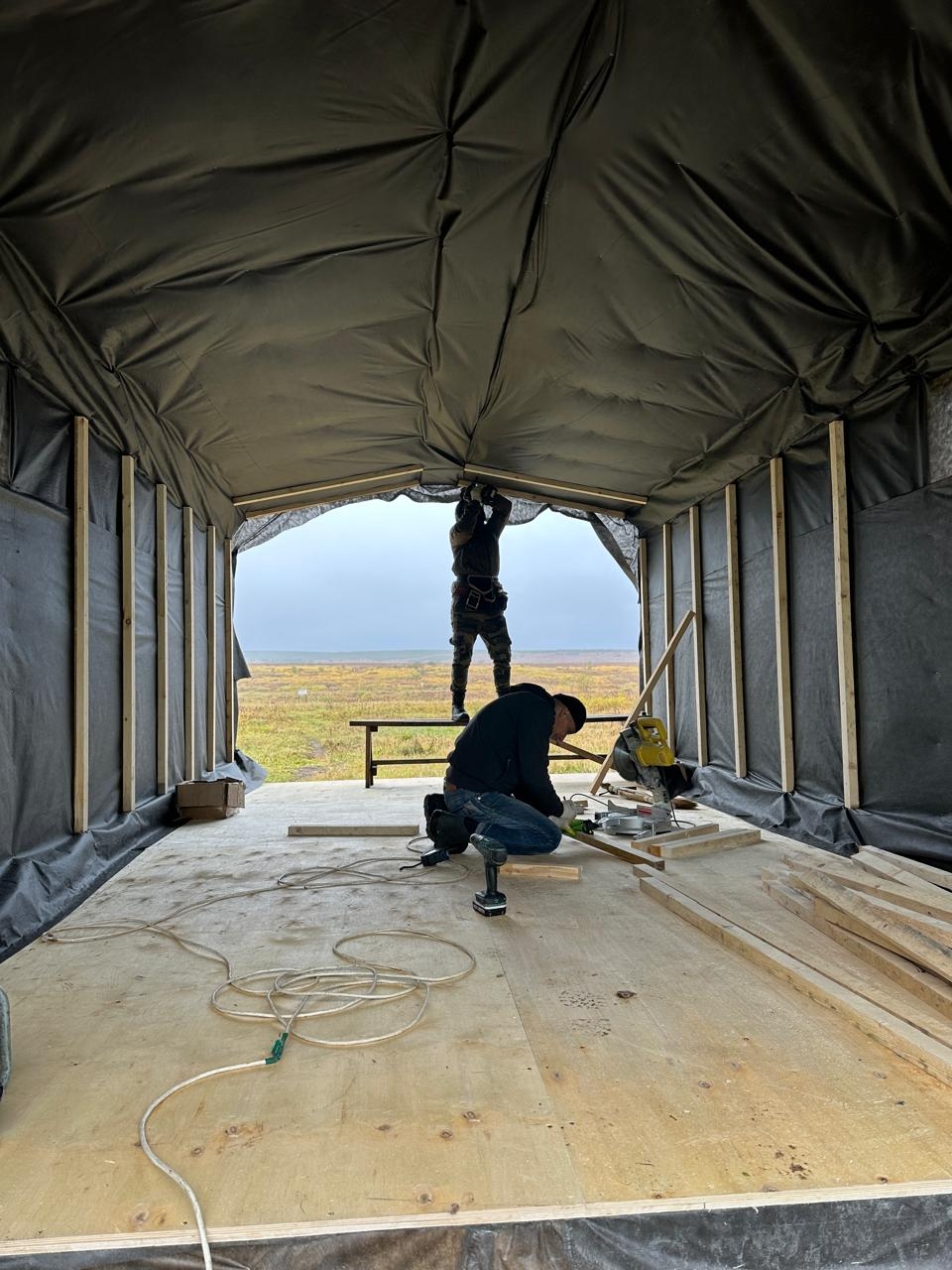 Assembling the house