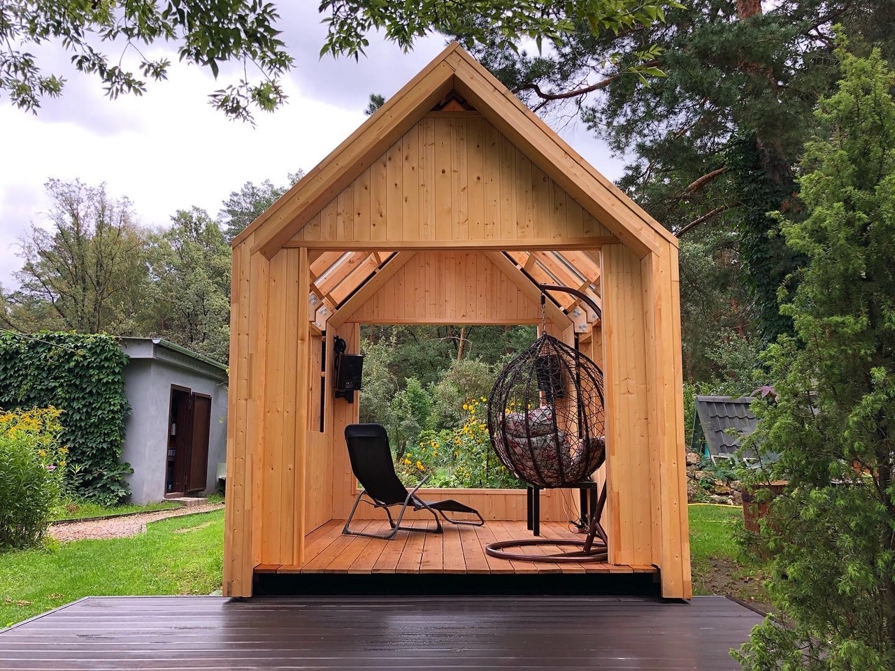 We were building a summer kitchen, but ended up building an office!