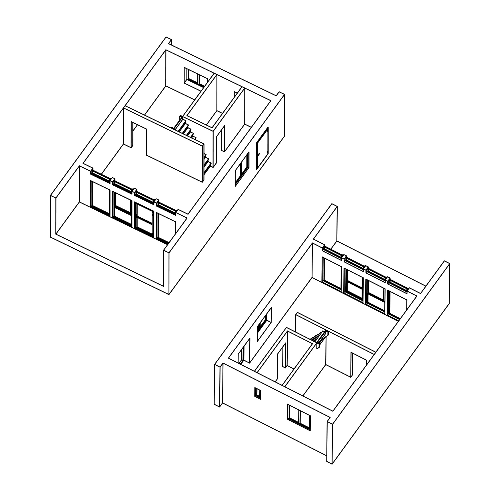A 60 m2 LOFT can be assembled from a set of FINHA V200 connectors