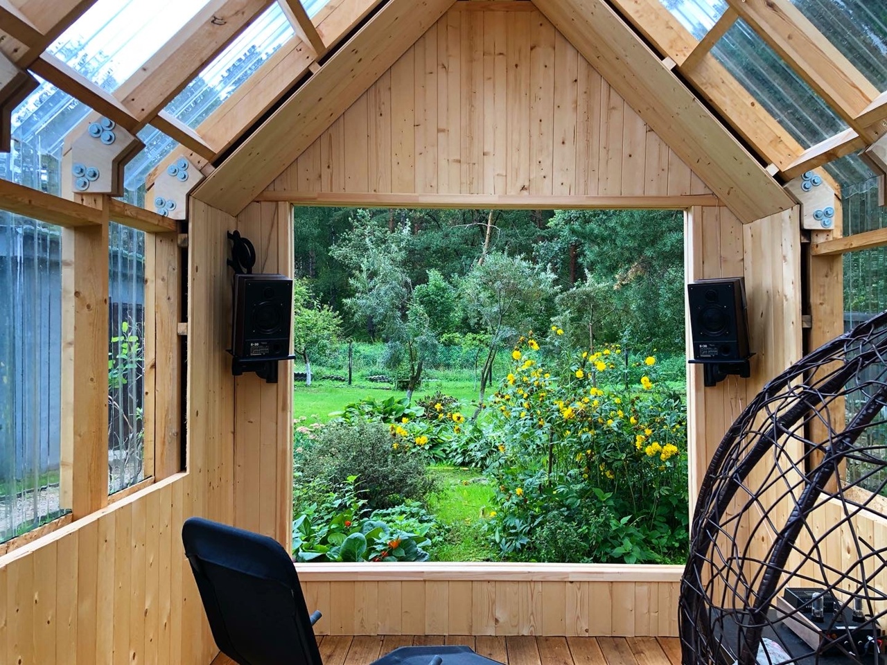 We were building a summer kitchen, but ended up building an office!