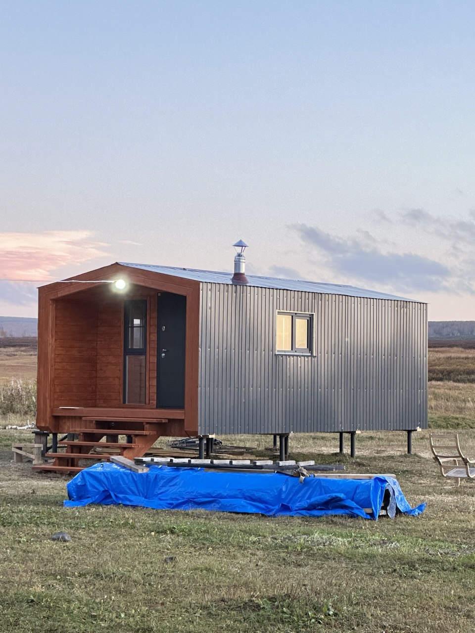Hunting lodge in the tundra
